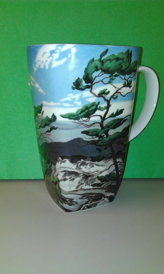 Coffee mug with Georgian Bay artwork