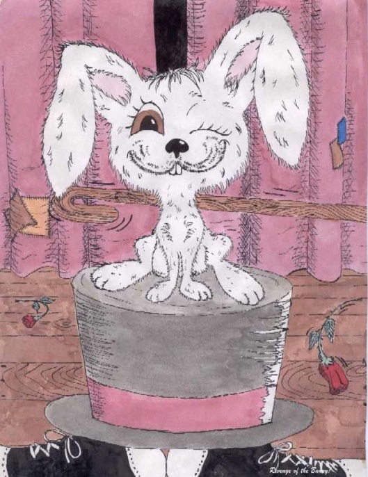 Cartoon drawing of magician's rabbit