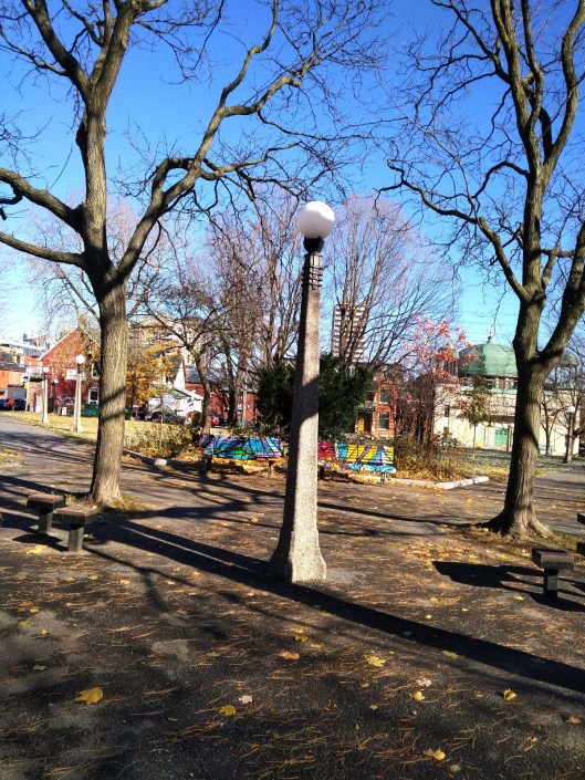 park benches painted